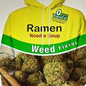 Yellow Ramen Noodle Soup Hoodie